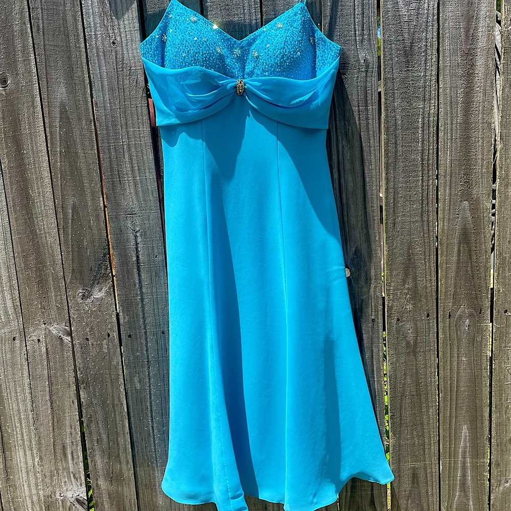 Blue prom dress